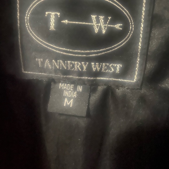 NWOT Men’s size M Black 3/4 long black leather jacket - Picture 2 of 3